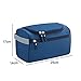 Buruis Toiletry Bag for Men and Women, Nylon Fabric Waterproof Wash Bag Dopp Kit with Hook, Portable Shaving Bag Toiletry Organizer for Travel, Shower, Trip, Vacation, Gym (Blue)