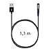 kwmobile USB Charging Cable for The Magnetic Port of The Sony Xperia Tablet Z2 / Xperia Z1 / Z1 Compact / Z2 in Black - Premium Quality!