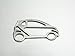 B2 Fabrication Stainless Steel Smart Car ( smart fortwo ) Silhouette Key Chain