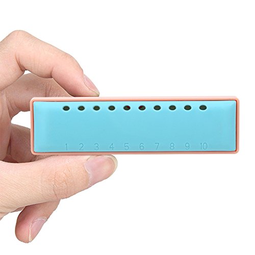 image for Naimo Children Beginners 10 Holes Harmonica Mouth Organ with Case Musi