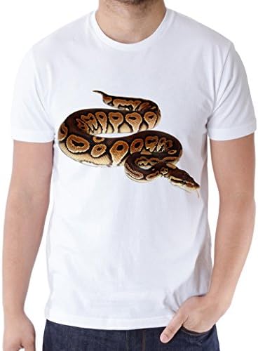 Men's Cinnamon Ball Python Cotton T Shirts White