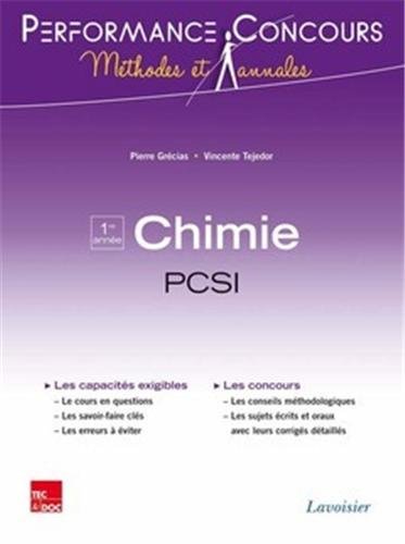 Chimie, 1re année PCSI