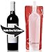 WINE[A]ROO | Portable Foldable Wine Pouch For Women | Bag Holds A Full Bottle | Bonus Clip Included | Gifts & Accessories | Vino Carrier 2 Go (1 Pack, Red)