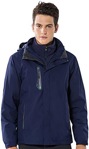 Dnstar Winter Jacket Men's 3 in 1 Waterproof Snow Fleece Jacket Coat