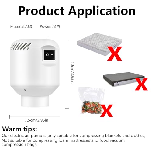9 Pieces Vacuum Bags Clothes with Electric Pump, 3 x 40 x 40 cm / 3 x 40 x 50 cm / 3 x 40 x 60 cm Vacuum Bags Clothes for Blankets, Pillows, Travel, Moving, Seasonal Items