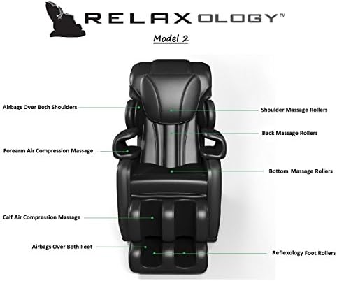 Relaxology Massage Therapy Chair Zero Gravity Reflexology Shiatsu Human Touch Heated Full Body Recliner Massager 2