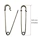LOUHUA 20 Pieces Bronze Tone Extra Large Heavy Duty Stainless Steel Safety Pins for Blankets Skirts Kilts Knitted Fabric Crafts