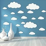 Big Clouds Wall Decals Removable DIY Large Vinyl