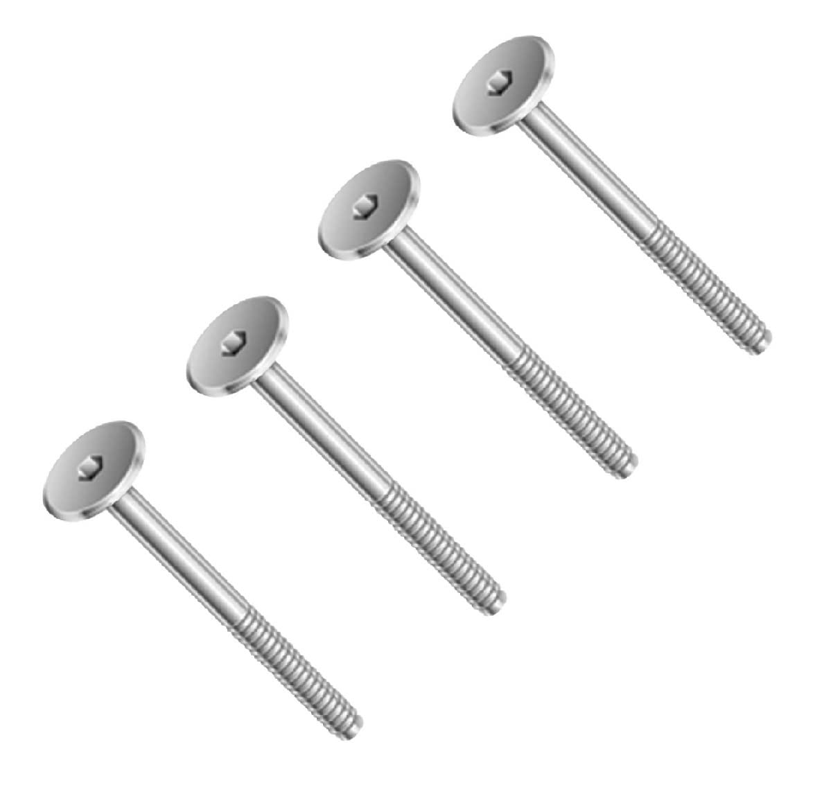 TERF® M8 X 60mm Joint Connector Bolts M8 (8mm ) X 60mm Barrel Bolts Hex Allen Key Socket Flat Head Furniture Joint Connector Bolt - Pack of 4
