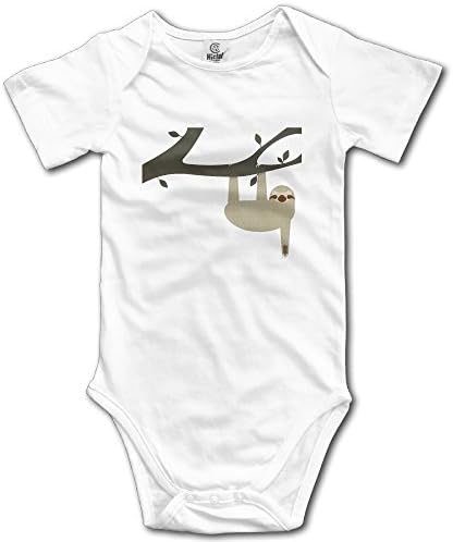 Unisex Sloth Climb Tree Antiabrasion Cotton Short Sleeve Newborn Clothes