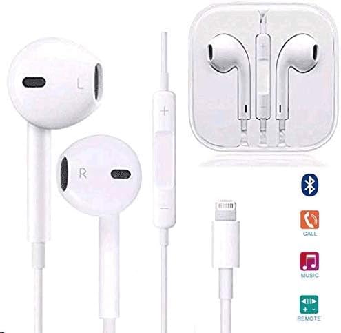 Aictoe Earbuds, Microphone Earphones Stereo Headphones Noise Isolating Headset Fit Compatible with iPhone 8/8 Plus/ 7/7Plus/ X/XS/XS Max/XR (White) … (White)