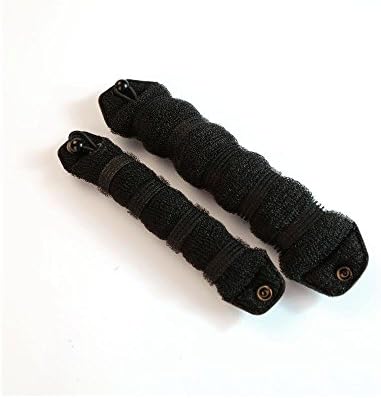 Dickness 2pcs Hair Styling Sponge Magic Donut Bun Maker Former Ring Shaper Styler Tool Color: Black