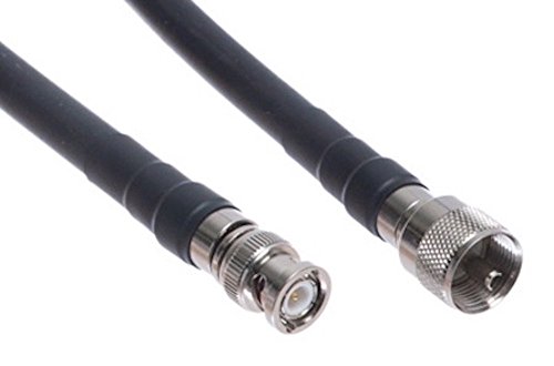 UHF Male PL259 to BNC Male Times Microwave LMR-400 Cable 50ft