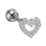 BodyJ4You 16 Gauge Heart Cartilage Tragus Earring