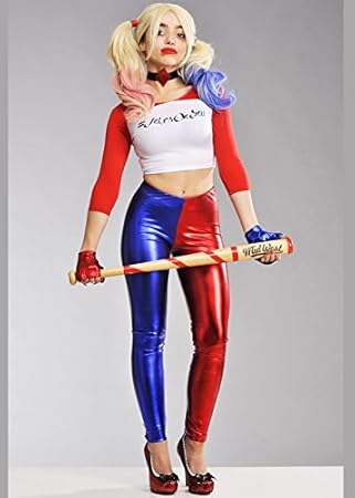 Womens Suicide Harley Quinn Style Misfit Costume Amazon De Spielzeug
