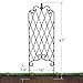 AMAGABELI GARDEN & HOME 4 Pack 47” x 16” Garden Trellis for Climbing Plants Outdoor Metal Garden Fencing Decorative Plant Trellis Vegetables and Rose Trellis for Ivy Cucumbers Black