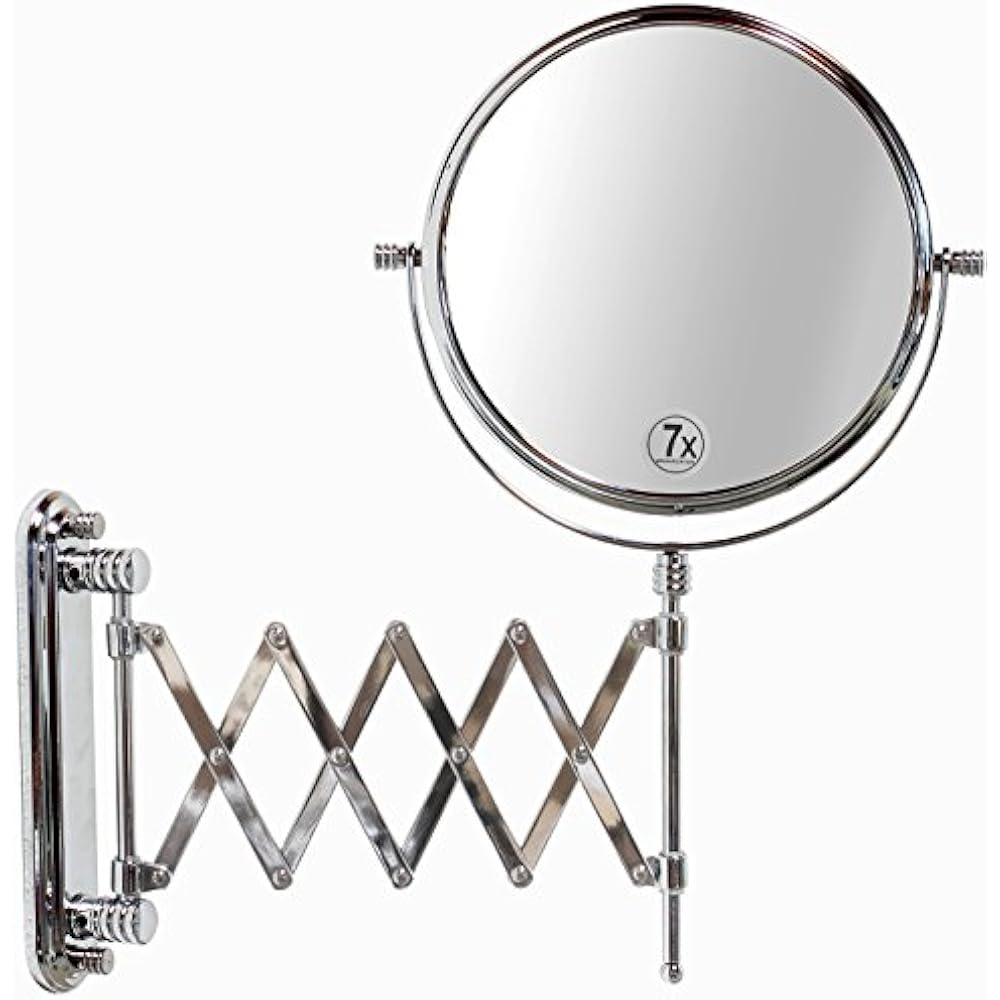 Makeup Mirrors DecoBros 8Inch TwoSided Extension Wall Mount With 7x