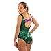 Lizatards Leotard Mermaid Girls Gymnastics Leotard Mermaid Bow Back in Girls and Adult Sizes Choose Your Favorite (Green, Girls S (5-6))