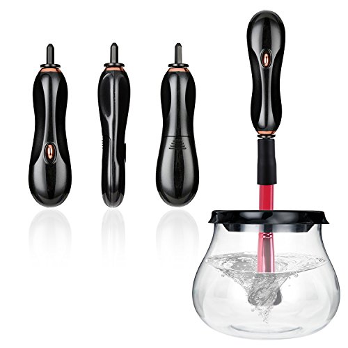 Upgraded Electric Makeup Brush Cleaner and Dryer, YEVITA Portable Automatic Spinning Brush Cleaning Tool, Professional Dual Speed Clean and Dry Brushes in Seconds No Harm to Foundation Blush Brushes