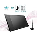 Huion Inspiroy Q11K V2 Graphic Drawing Tablet Tilt Function Battery-Free Stylus 8192 Pen Pressure with Artist Glove and 18 Pen Nibs