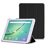 MoKo Tab S2 9.7 Case, Slim Lightweight Smart Stand Cover Case with Auto Wake / Sleep for Samsung Galaxy Tab S2 9.7/S2 Plus 9.7 LTE Android 6.0/7.0 2017 Version, BLACK