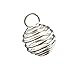 HOUSWEETY Small Size 100pcs Spring Bead Cages Pendants for Jewelry Making 8x9mm (Silver Plated)