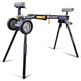 Deluxe Heavy Duty Rolling Miter Saw Stand with 8 in