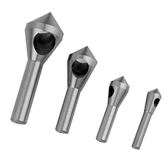 Generic Hot 4pcs/set Chamfer Countersink Deburring Drill Bit Set Crosshole Cutting High-speed steel Tool New