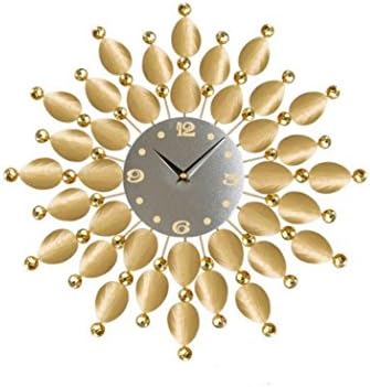 FEN@20 Inchi American Metal Stainless Steel Iron Wall Clock Creative Decoration Fashion Individuality Diamond Watch (without battery) , golden , 67*67cm