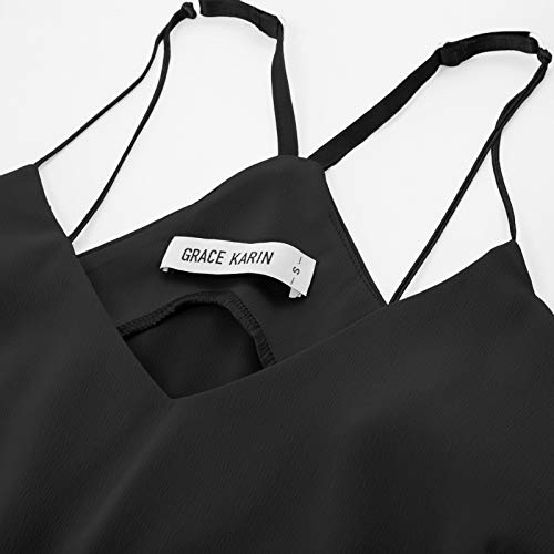 GRACE-KARIN-Camicetta-Donna-Canottiere-Spalline-Spaghetti-Scollo-a-V-Sexy-Schiena-Nuda