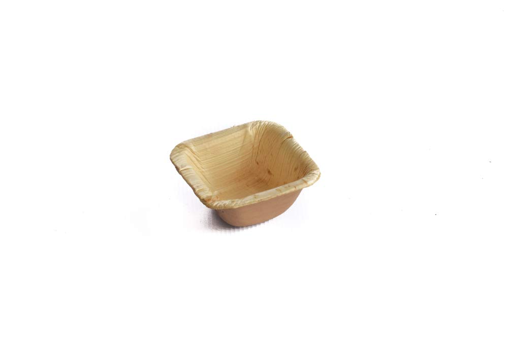 DISPOSABLE GREEN® | 6.5 x 6.5 CM Square Small DIP Bowl | COMPOSTABLE, Biodegradable, Disposable Tableware, ECO Friendly | Sturdy | 25 PCS