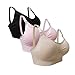 Nursing Bra Maternity 3 Pack Seamless with Removable Spill Prevention Pads,XL(Fit 38B 38C 36C 36D 34D 34DD 32DDD 30F 40B),Assort