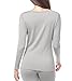 Lapasa Womens Thermal Shirt Fleece Lined Base Layer Top Underwear For Winter Ski L15, Gray/One Piece of Top, Medium