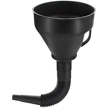 Wekster Wide Mouth Fuel Funnel with Handle - Large Plastic Automotive Funnels, Long Flexible Spout Extension, Removable Mesh Screen Filter for Water, Gasoline, Coolant, Transmission, Engine Oil