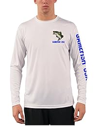 UPF 50 Camisa de pesca de manga larga Performance Eat Drink Fish Repeat Bass