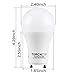 TORCHSTAR 9W Dimmable A19 LED Light Bulb GU24 Base, Energy Star UL-Listed Bulb, 60W Equivalent, 840 Lumens, 3000K Warm White, 310° Omni-Directional General Lighting, Pack of 2