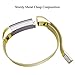 For Fitbit Alta HR and Alta Bands, Maledan Stainless Steel Milanese Loop Metal Replacement Accessories Bracelet Strap with Unique Magnet Lock for Fitbit Alta HR and Alta, Gold Silver Large