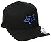 Fox Men's Flex Fit Legacy Logo Hat, black/Blue, Small/Medium