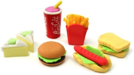 COFCO Cartoon Food Drink Hamburger Erasers funny lovely Student Erasers