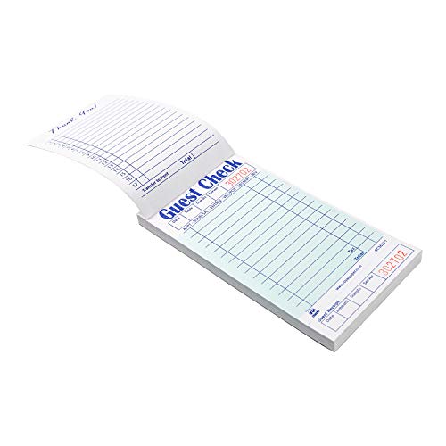 AmerCare Royal Green Guest Check Books - Carbonless 2-Part Server Pads (Case Of 8)