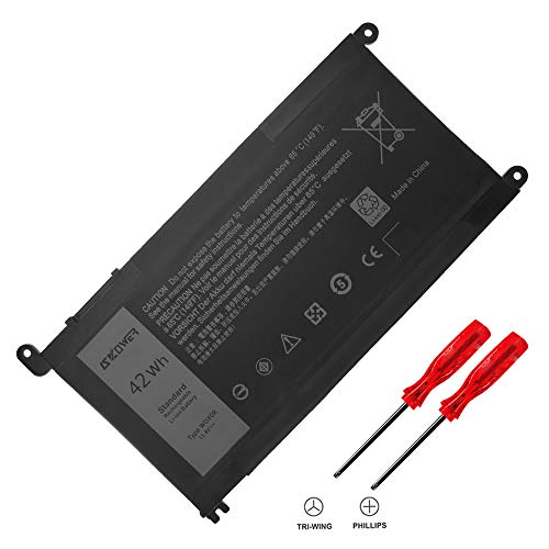 SKOWER 42Wh WDX0R Laptop Battery for Dell Inspiron 13 5368 5378 5379 7368 7378 Inspiron 15 5565 5567 5568 5578 7560 7570 7579 7569 P58F Inspiron 17 5765 5767 FC92N 3CRH3 T2JX4 CYMGM WDXOR