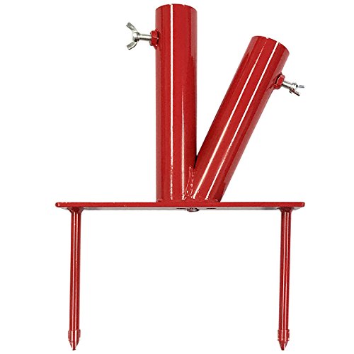 EasyGO Products Umbrella Stand - Sports Dual Umbrella Holder - Fishing Pole Stand - Beach Umbrella Stake, Red - Thumbnail 7