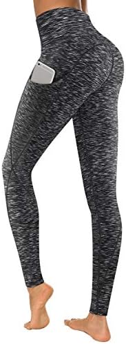 TUNGLUNG High Waist Yoga Pants, Yoga Pants with Pockets Tummy Control Workout Pants 4 Way Stretch Pocket Leggings