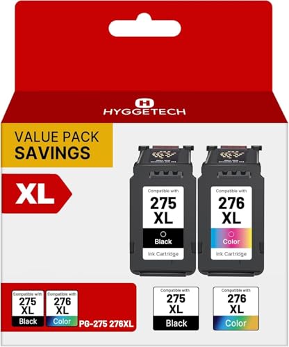 275XL 276XL Ink Cartridges Compatible for Canon 275 276 XL Ink Cartridges Use with Canon PIXMA TS3720 TS3522 TS3520 TS3500 PIXMA TR4720 TR4722 TR4700 (Black, Tricolor)