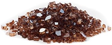 Exotic Fire Glass CopperReflective Fire Glass 1/4 Inch - 25lb. Pail With Handle