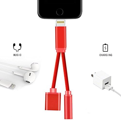 2 in 1 Lightning charging Cable, Lightning Adapter and Charger, Lightning To 3.5mm Headphone Jack adapter for iphone 7,7 Plus [Compatible with IOS 10.3 or later version]