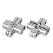 uxcell Screws Mount Zinc Alloy Invisible Concealed Cross Hinges 2pcs for Wooden Doors