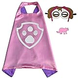 Superhero Cape and Mask Costume for Kids with Pin (Skye)