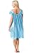 Casual Nights Women's Satin Nightgown Embroidered Lace Cap Sleeve - Light Blue - Large