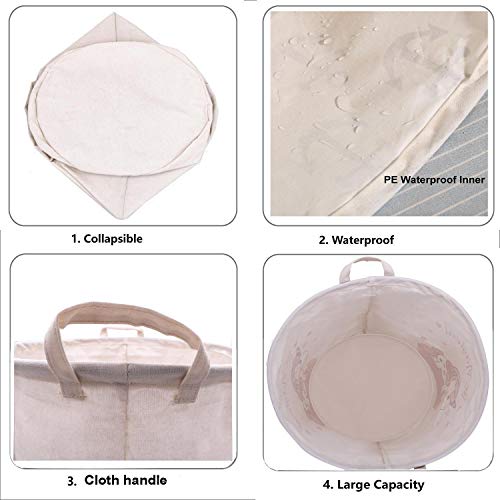 Dinosaur Laundry Hamper, Munzong Extra Large Canvas Toy Storage Bins